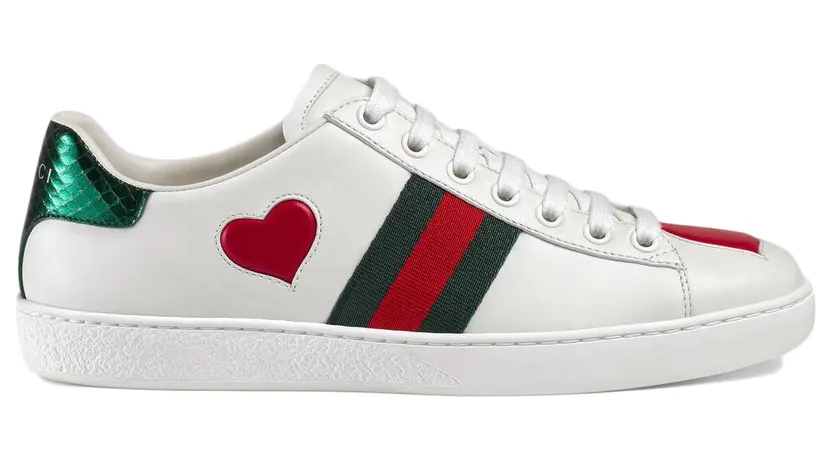 Gucci Ace Embroidered Hearts (W)
