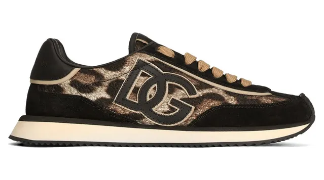 Dolce & Gabbana Leo-print Fabric DG Cushion “Brown/Black” (CK2288 A3L89 HY13M)