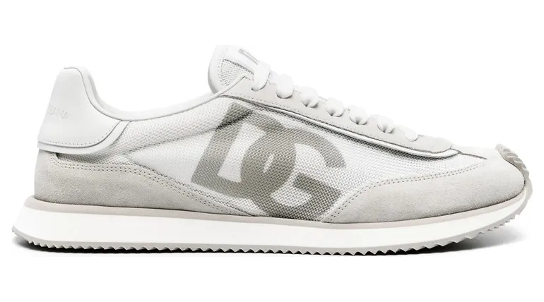 Dolce & Gabbana Mixed-material DG Cushion “White/Grey” (CS2288 A5355 8B930)