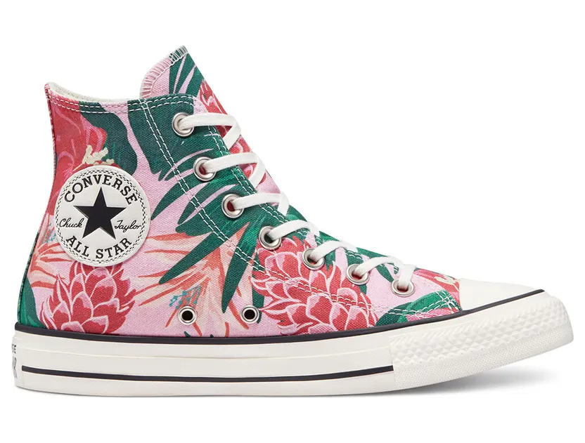 Converse Jungle Scene Chuck Taylor All Star High Top Egret/pink/black (171077C)
