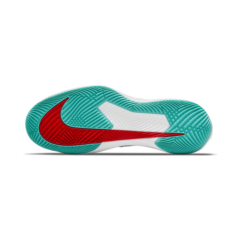 NikeCourt Air Zoom Vapor Pro Hardcourt “White / Habanero Red / Pomegranate / Washed Teal” (CZ0222-136)