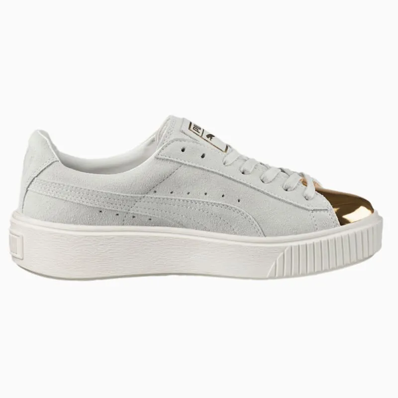 Puma Suede Platform Gold Gold (W) Gold/Star White Puma White (362222-01)