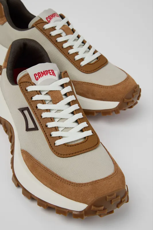 Camper with leren vlakken – Beige (K201462050)