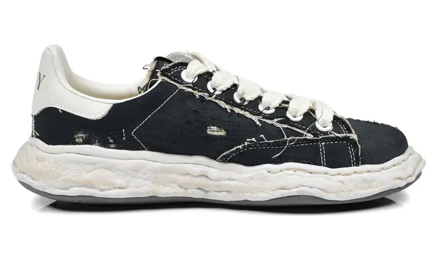 Maison Mihara Yasuhiro Charles OG Sole Ripped-canvas “Black/White” (A16FW716)