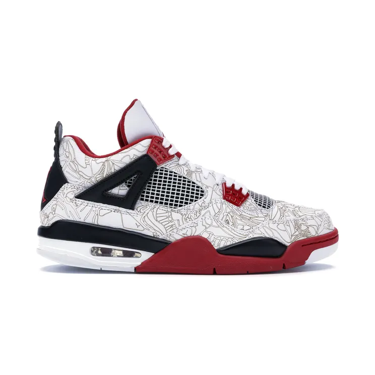 Air Jordan 4 Retro ‘Laser’ 2005 White/Varsity Red-Black (308497-161)