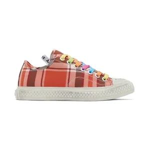 Acne Studios Red Ballow Check Sneakers (AD0467-)