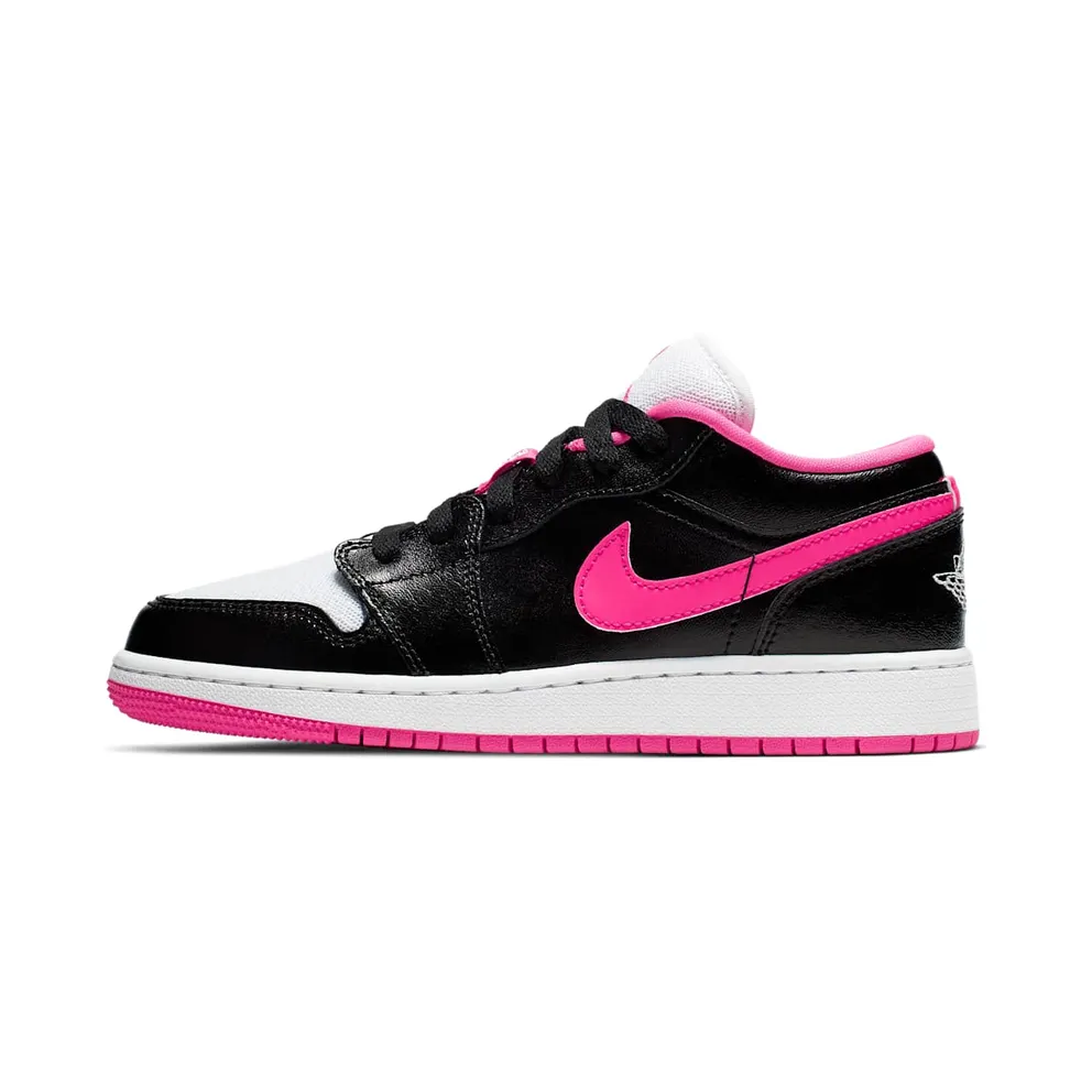 Jordan 1 Low Black White Hyper Pink (GS)