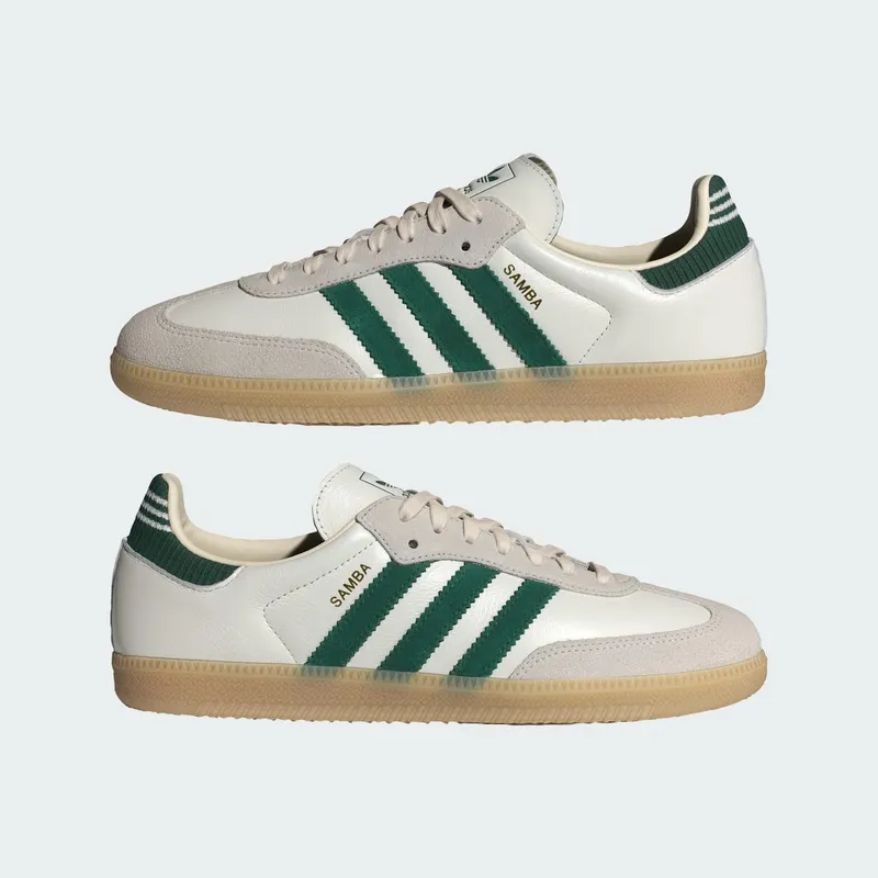 Adidas SAMBA OG Shoes Cloud White / Collegiate Green / Gum (IH6844)