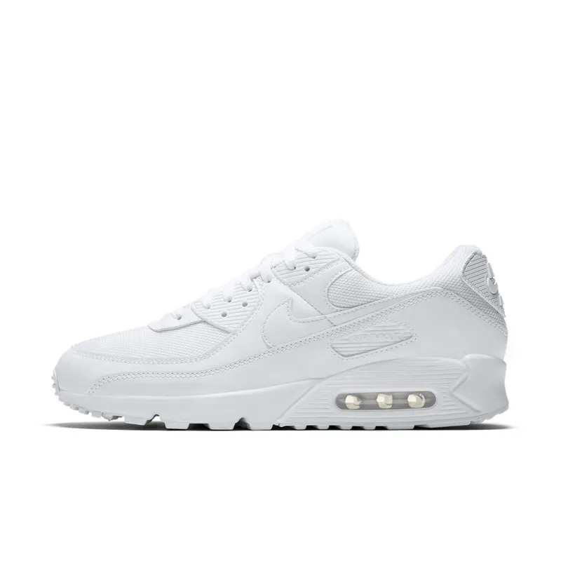 Nike Air Max 90 Recraft Triple White White/Metallic Silver-White-White (CN8490-100)