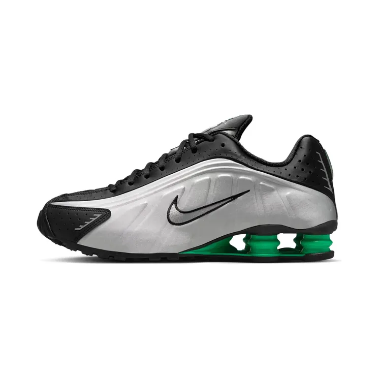Nike Shox R4 “Metallic Silver / Black / Green Shock” (HQ1988-006)
