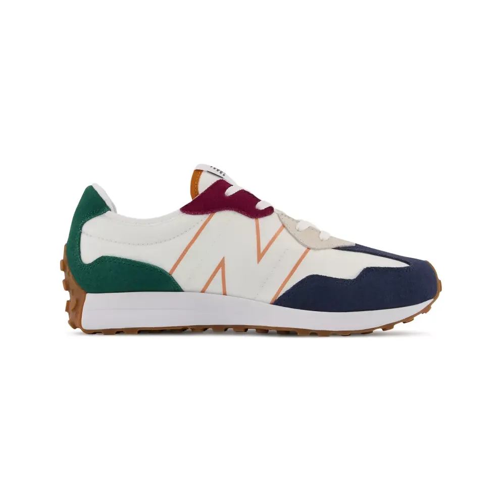 New Balance 327 Natural Indigo Green Maroon Gum (GS) (GS327HH1)