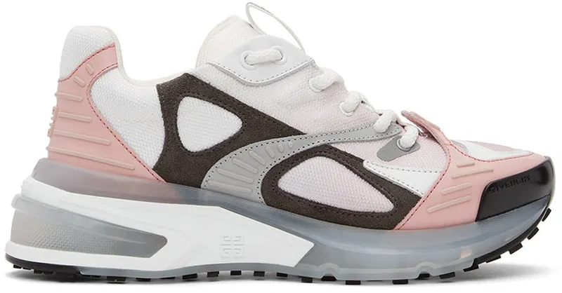 Givenchy White & Pink GIV 1 TR Sneakers (BE002DE1AR149)