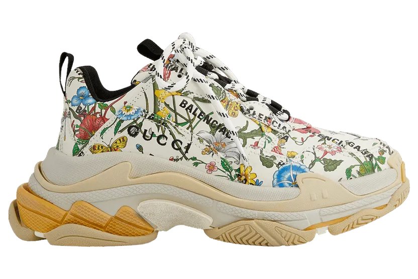 Gucci x Balenciaga The Hacker Project Triple S Flora Print (W) (677195UL110 8461)