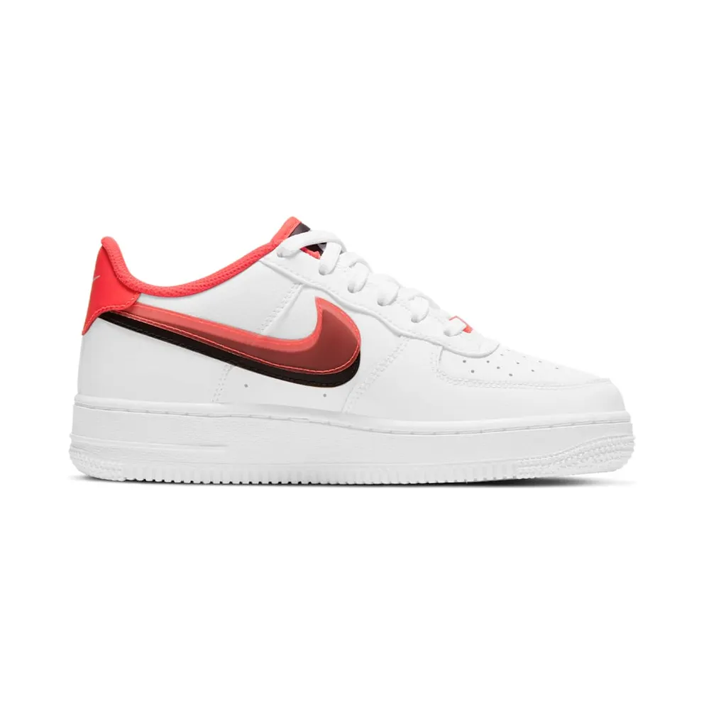 Nike Air Force 1 LV8 Double Swoosh Red Black (GS) (CW1574-101)