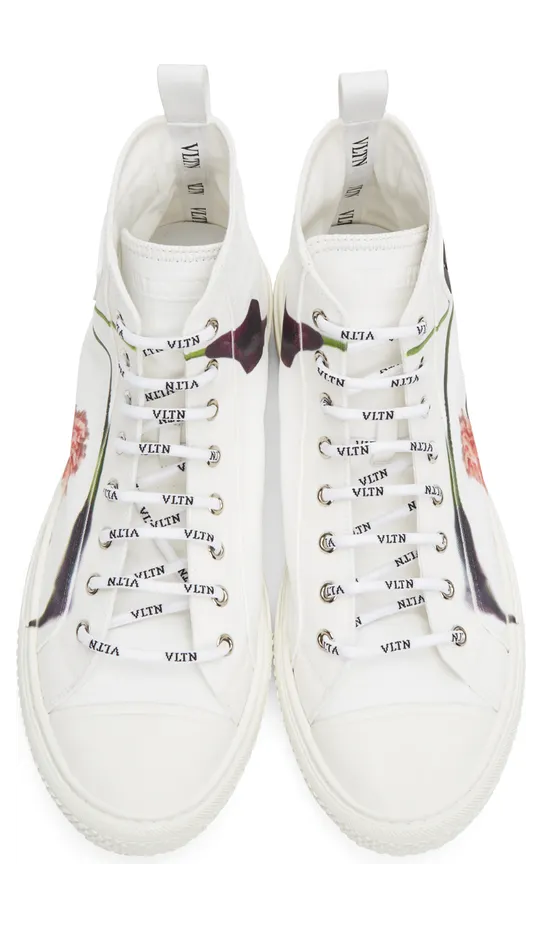 Valentino White Valentino Garavani Emilio Villalba Edition ‘VLTN’ Giggies High-Top Sneakers (UY0S0D51QYP) (5)