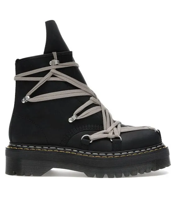 Dr. Martens 1460 DRKSHDW Quad Sole Mega Lace Boot Rick Owens Black (DM02E6812 8001 09)