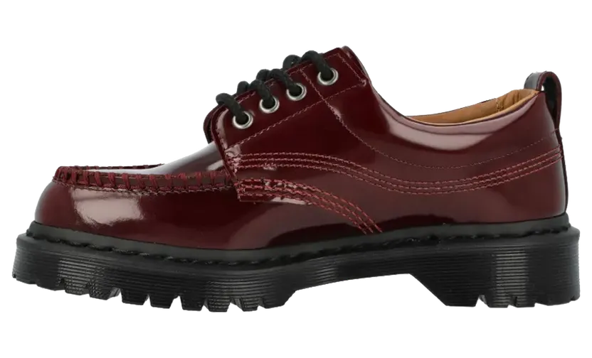 Dr Martens Lowell Lacquered Leather Moc Toe “Cherry Red” (42436600)