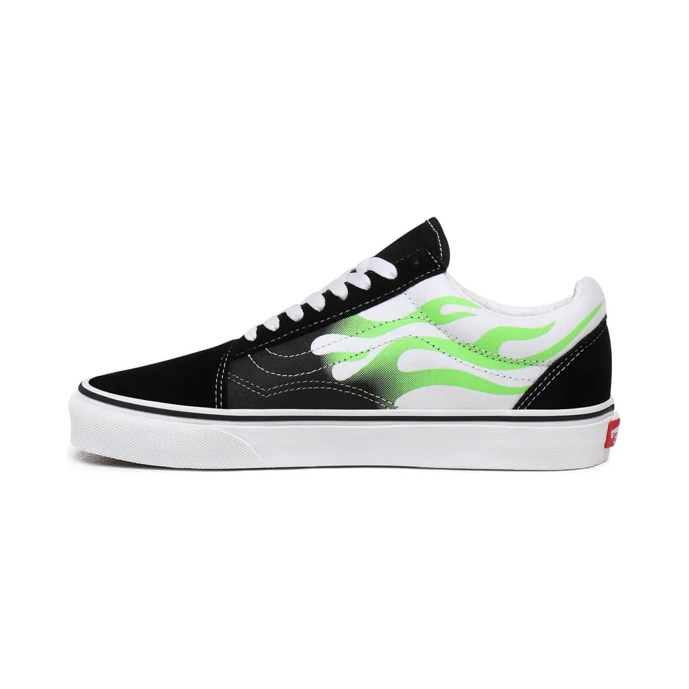 Vans Old Skool ‘Flame Black White’ Black/True White (VN0A4U3BXEY)