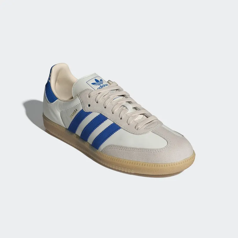 Adidas SAMBA OG Shoes Cloud White / Blue / Gum (IH6821)