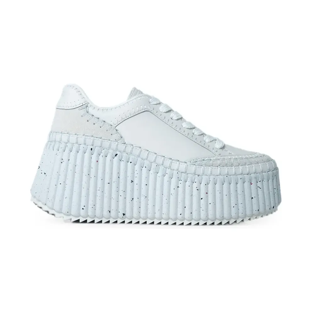 Chloé Nama sneakers met plateauzool – Weiß (CHC24U02IBD)