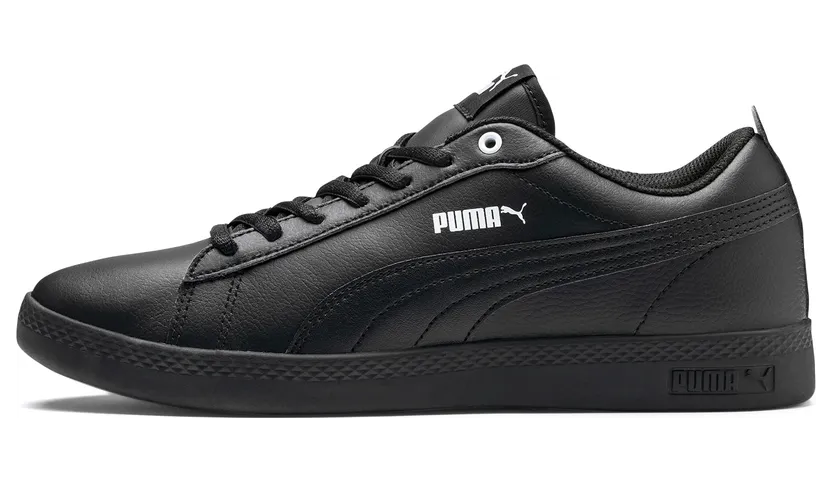 Puma Smash v2 leren Zwart (365208-03)