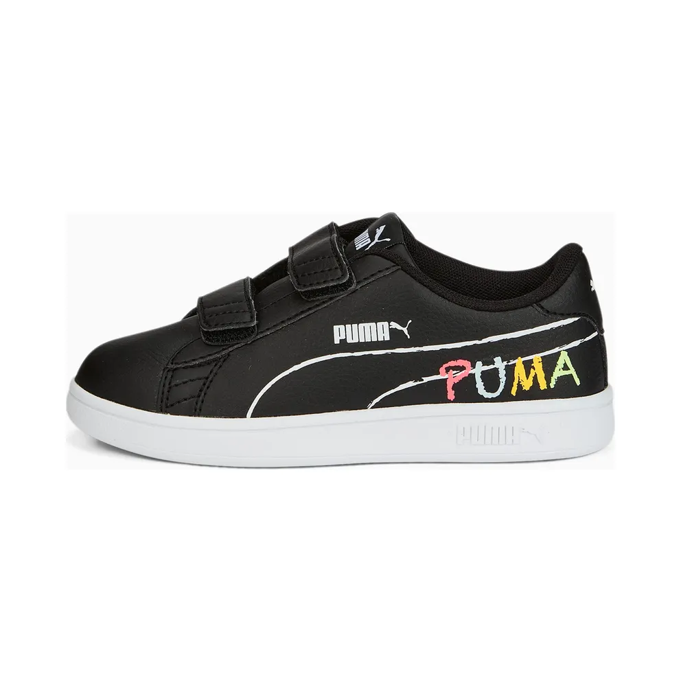 Puma Smash v2 Home School White/Blue/Black (386200-01)