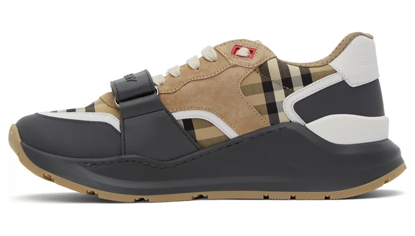 Burberry Beige Check Ramsay Sneakers (8031098) (3)