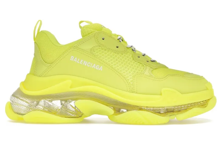 Balenciaga Triple S Clear Sole Fluo Yellow White (W) (544351W2FF27390)