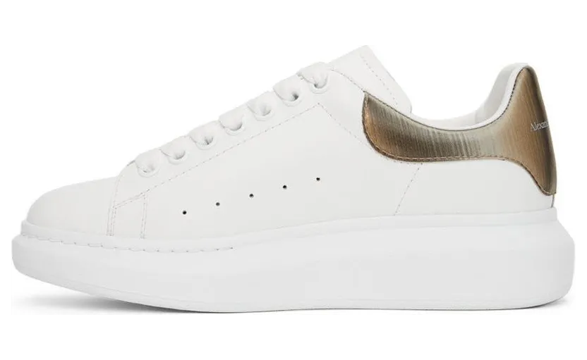 Alexander McQueen White & Gold Oversized Sneakers (586204WIBNR) (3)