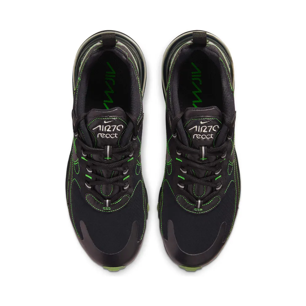 Nike Air Max 270 React Black Electric Green Black/Black-Electric Green (CQ6549-001)
