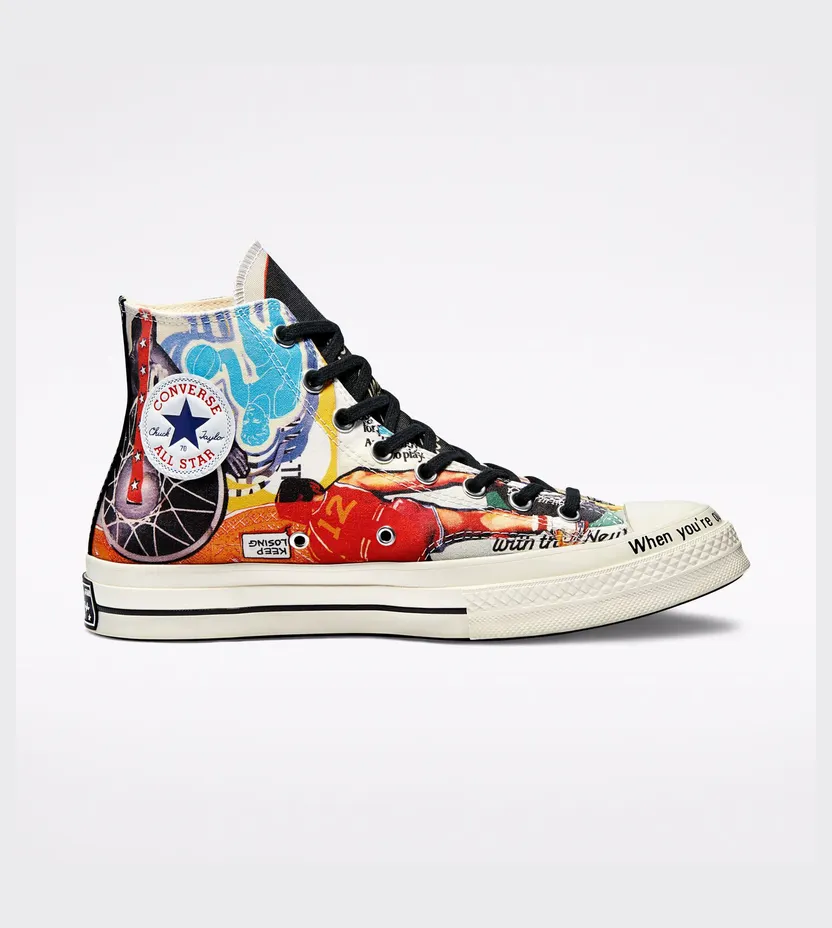 Converse Beat The World Chuck 70 High Top Egret/multi/zwart (170680C)