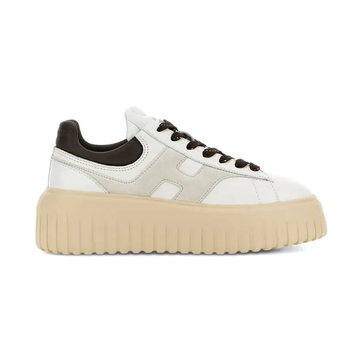 Hogan Leren met plateauzool “White” (HXW6450FE91)