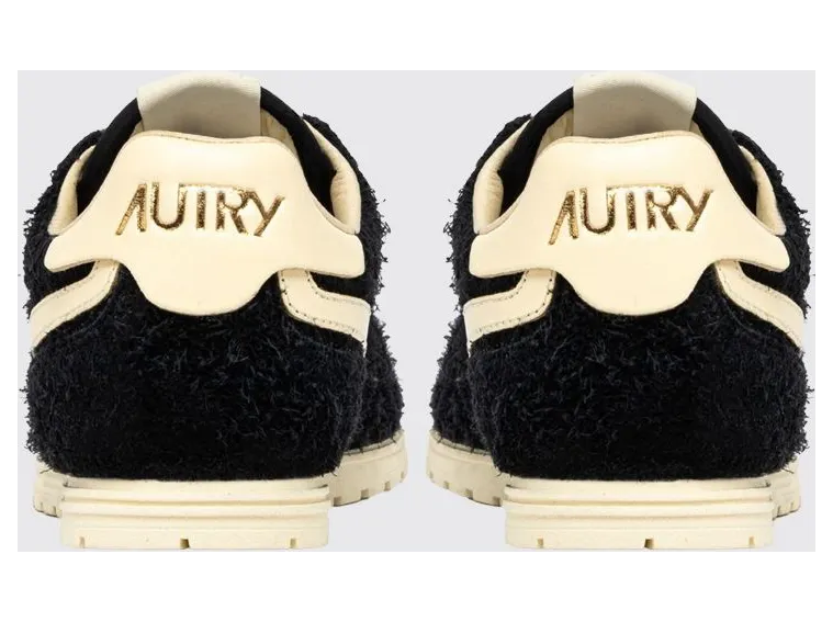 Autry Windspin Bicolour Low Top Sneakers in Leather and Nylon Black (WSLMUB27) (2)