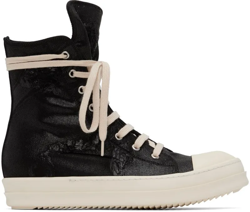 Rick owens Black Foil Slash 911 BLACK/MILK/MILK (DU02B4800 BFLS)