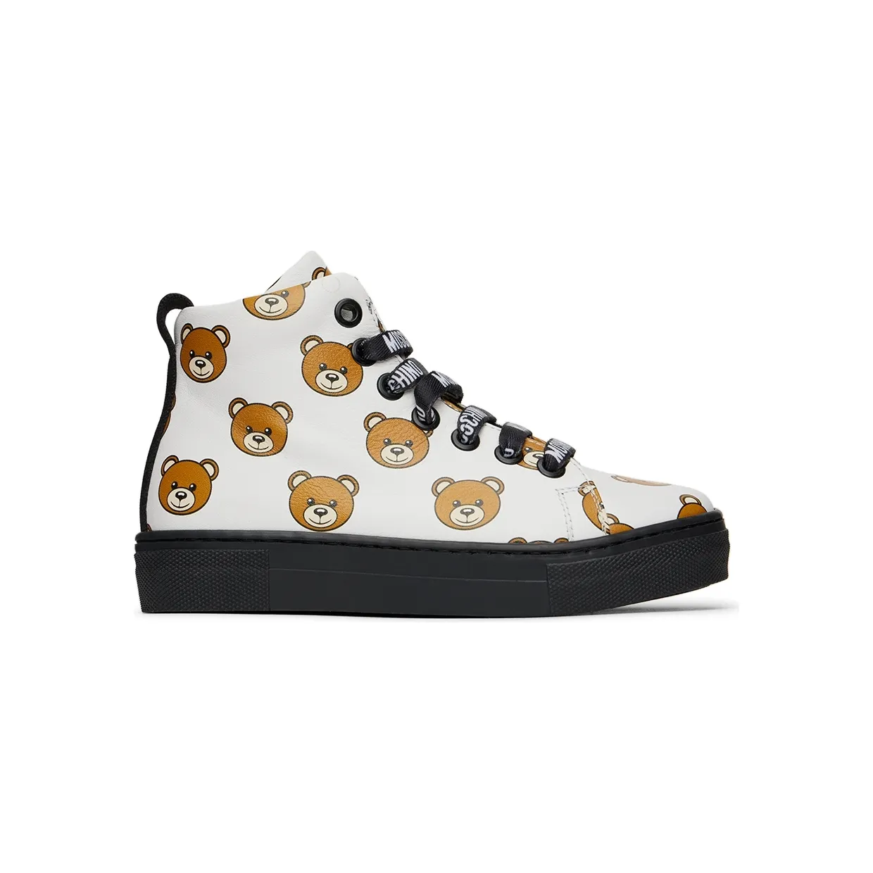 Moschino Kids White Teddy Print Sneakers (71772)