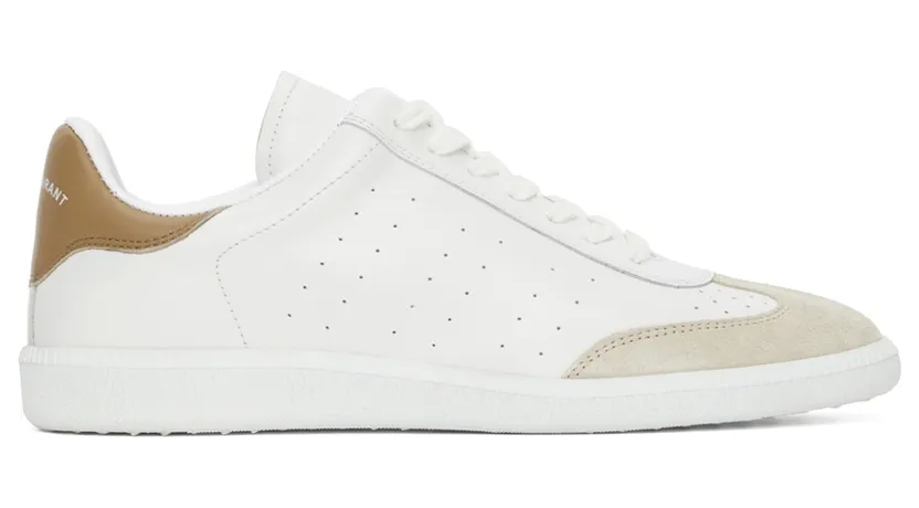 Isabel Marant White & Beige Bryce Sneakers (21ABK0029-21A036S)
