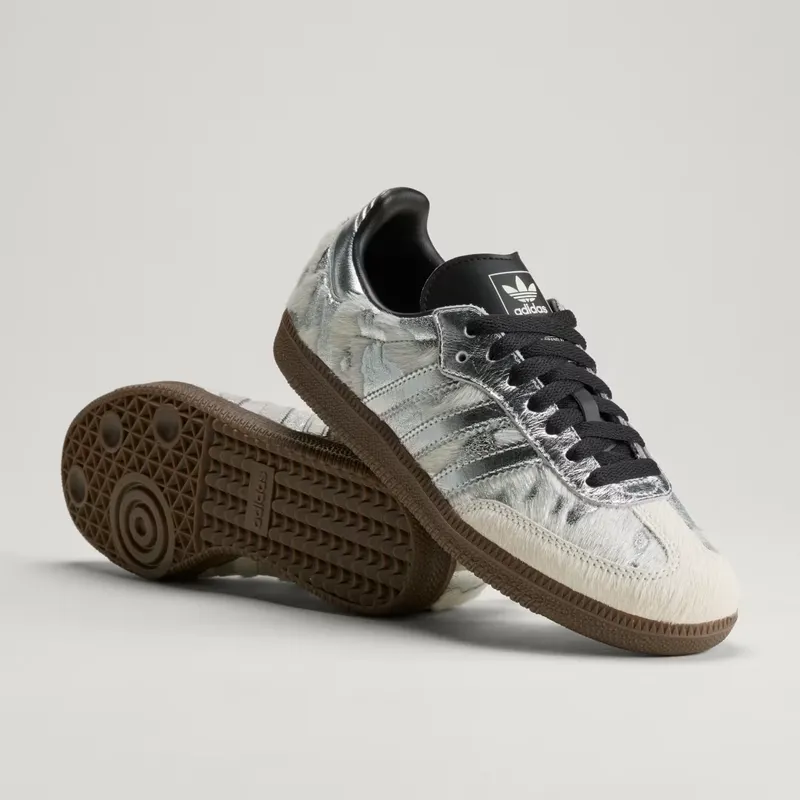 Adidas SAMBA OG Cream White / Silver Metallic / Core Black “Pony Hair” (KJ2314)