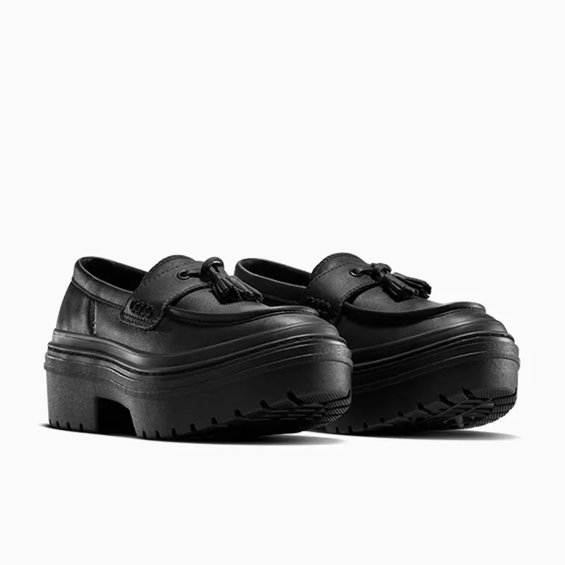 Converse Chuck Taylor All Star Lugged Heel Loafer Platform Leather Black/Black/Black (A14707C)