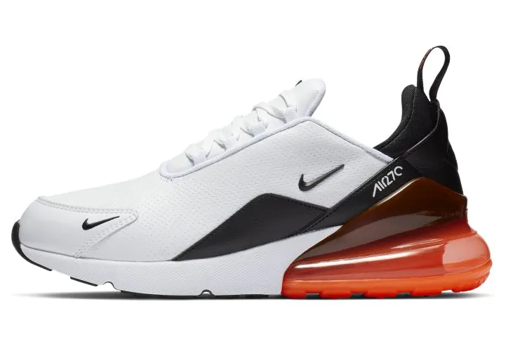 Nike Air Max 270 Leather White Black Hyper Crimson (BQ6171-100)