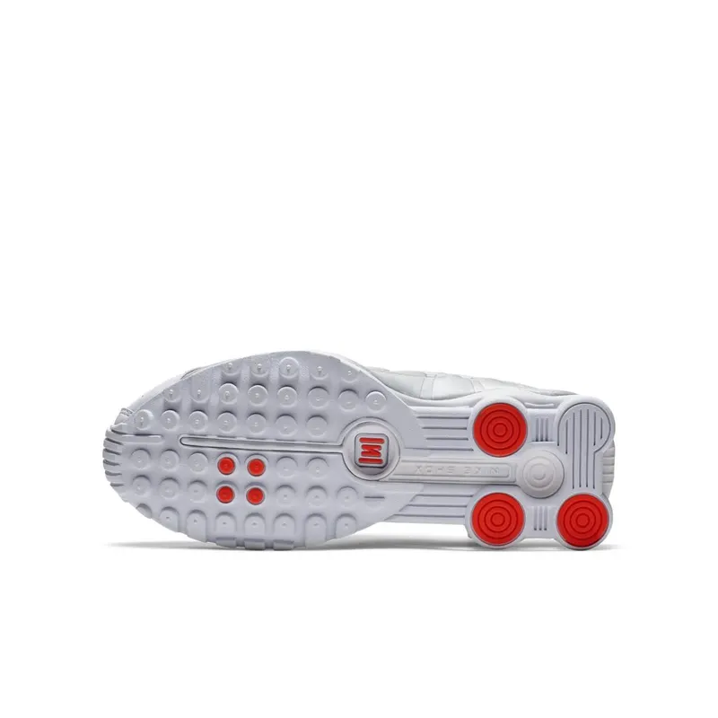 Nike Shox R4 White Metallic Silver (GS) (BQ4000-100)