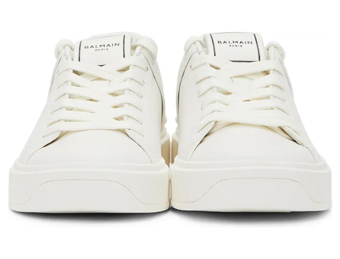 Balmain White B-Court Sneakers (VN1C580LSCL) (2)