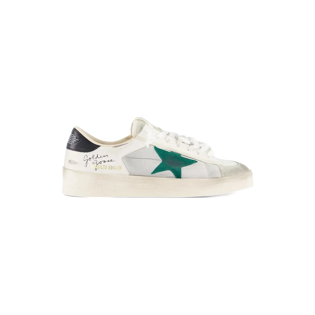 Golden Goose Stardan White Silver Black Green (GMF00333.F006908.82873)