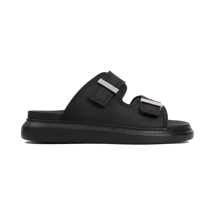 Alexander McQueen Hybrid Double Buckle Sandal Black (663563 W4Q51 1081)