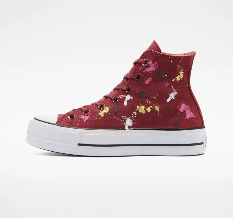 Converse Chuck Taylor All Star Lift Platform Pastel Splash Maroon Splash (A04318C)