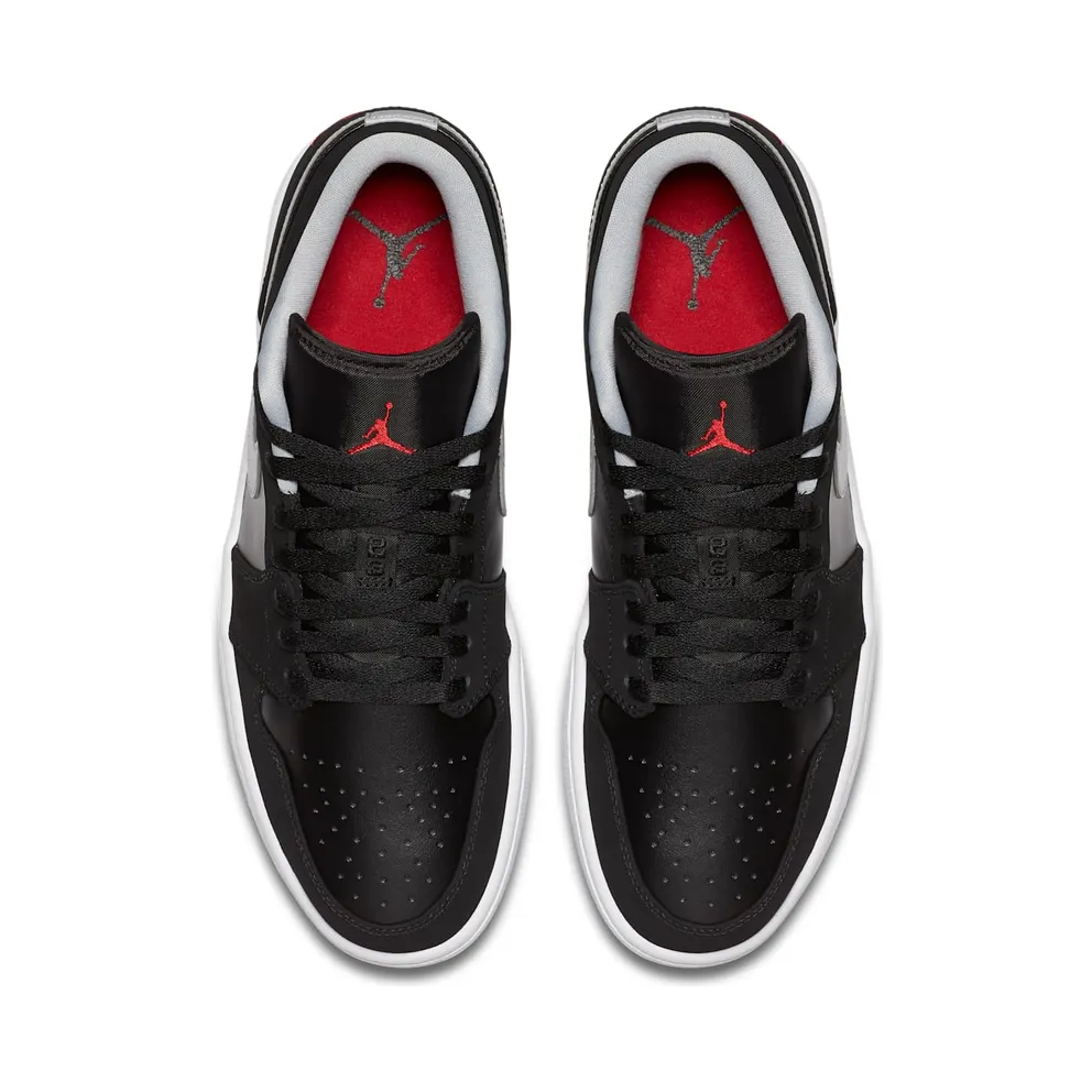 Jordan 1 Low Black Wolf Grey Black/Gym Red-Wolf Grey-White (553558-032)