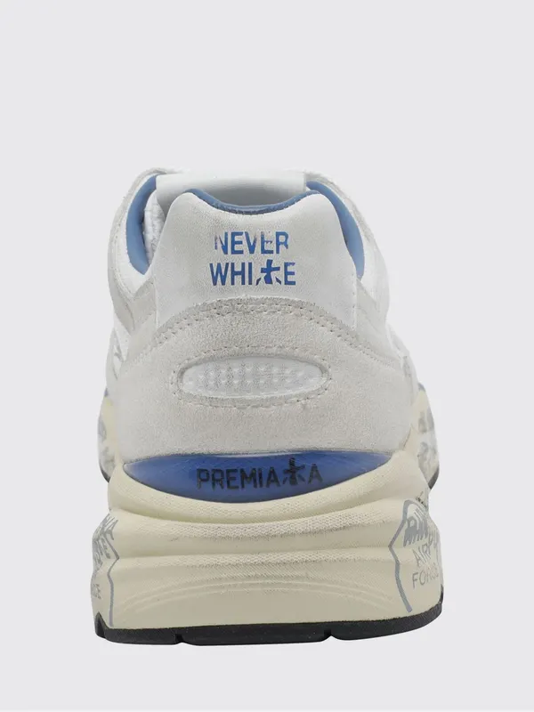 Premiata Mase Suede and Mesh Sneakers White (MASE8019) (3)