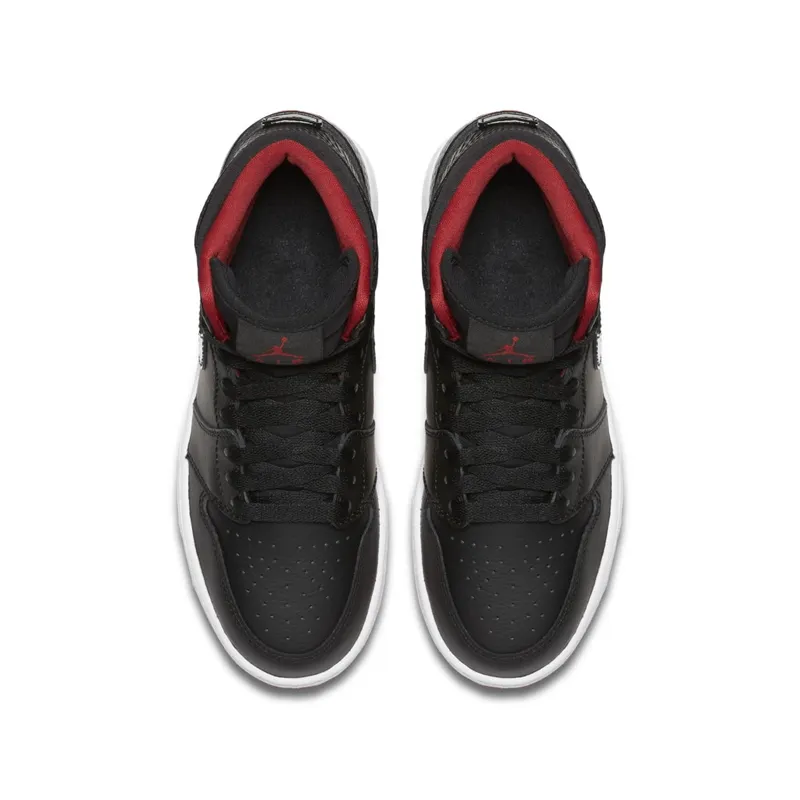 Jordan 1 Retro High Bred Snake (GS) Black/Gym Red-White (705300-021)