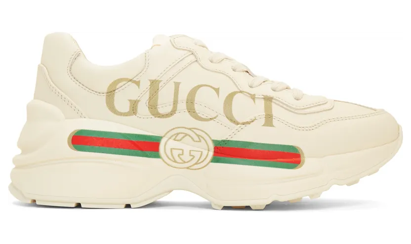 Gucci Off-White Vintage Logo Rhyton Sneakers (528892 DRW00)