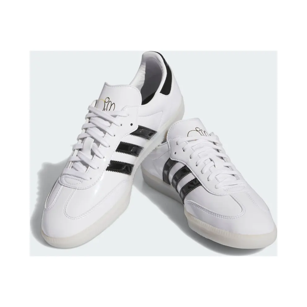 Adidas Dill Samba Patent Leather Cloud White / Core Black / Gold Metallic (IE5158)