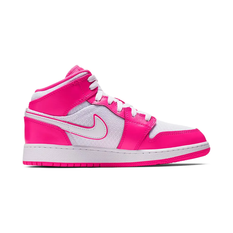 Jordan 1 Mid Hyper Pink White (GS) Hyper Pink/White-White (555112-611)